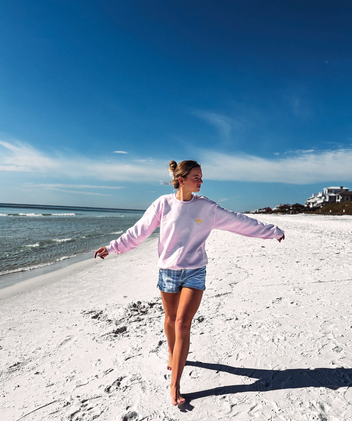 Forever Chasing Sunsets Pink Sweatshirt