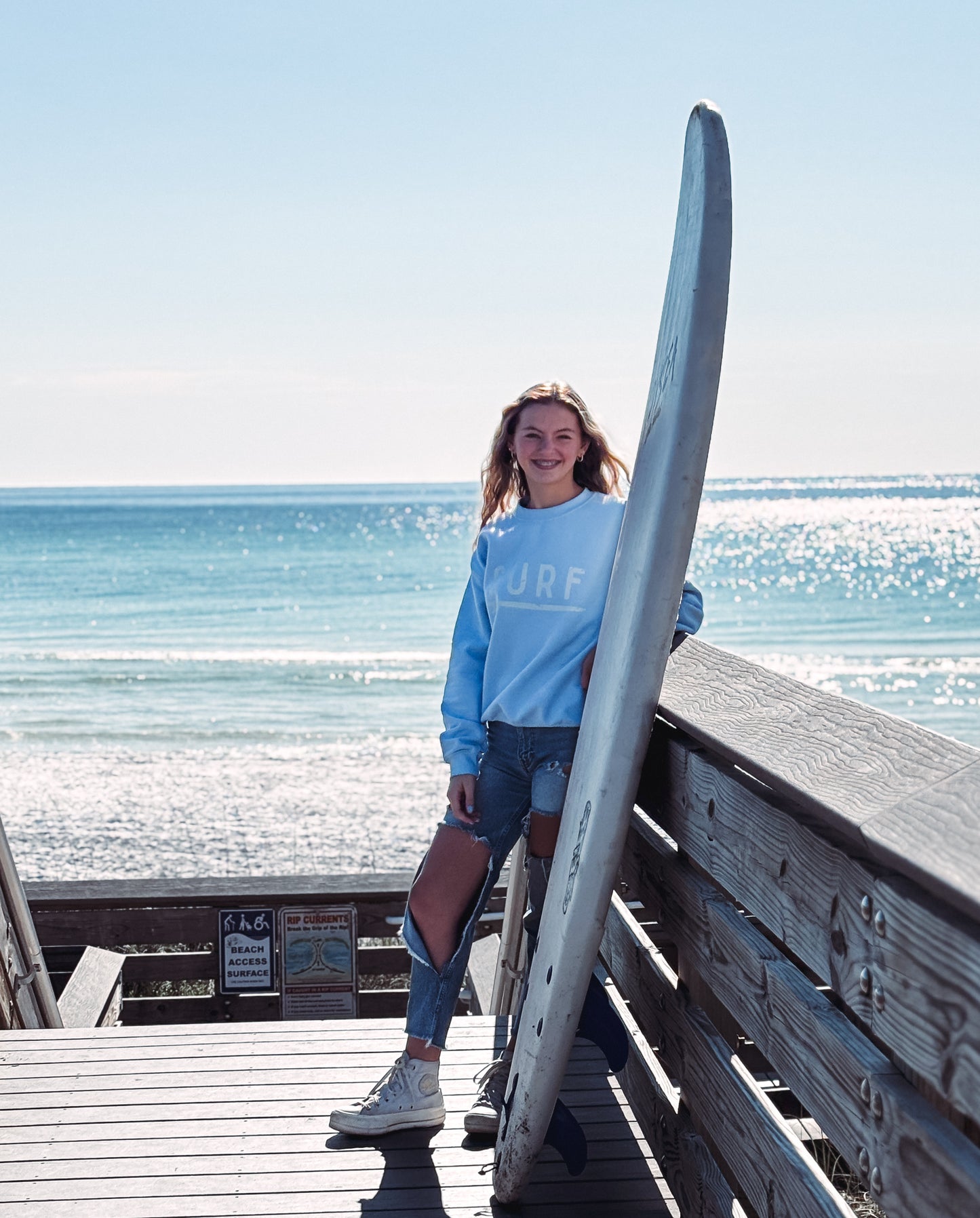 Surf Sweatshirt Light Blue